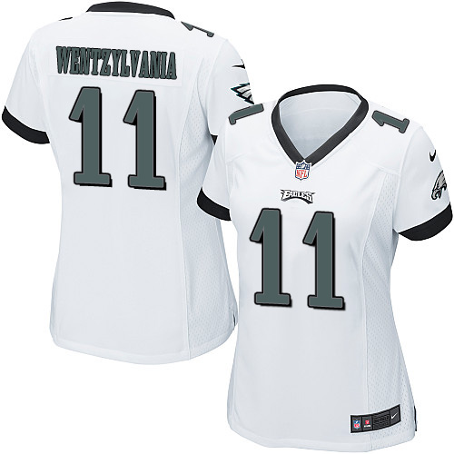 Women's Elite Carson Wentz Nike Jersey White Road - #11 Wentzylvania NFL Philadelphia Eagles